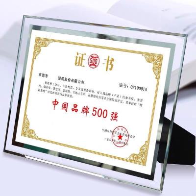 China Creative Promotional Crystal Photo Frame Glass 6 Inch A5 A4 7 Inch Photo Frame Certificate Photo Frame Set for sale