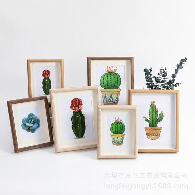 China Creative Natural Wholesale Premium Flower Picture Handmade Wooden Dry Wooden Frames for sale