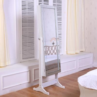 China Direct Selling Modern European Style White Length Full Length Factory Floor Mirror Large Beauty Standing Mirror for sale