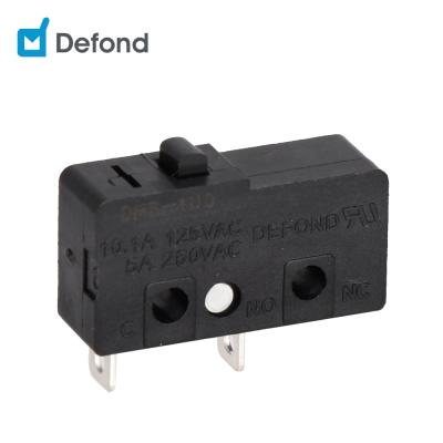 China Silver Alloy Defond micro mini switches micro spst DMB-1110-B-0AA31-06R 3a 250vac switch for sale