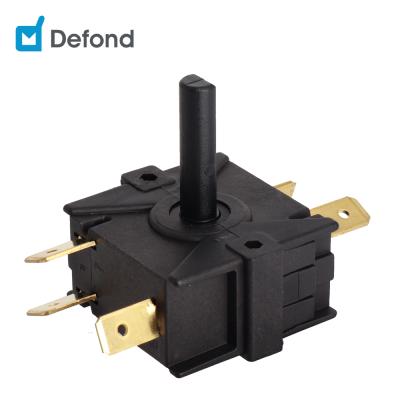 China Silver Alloy Defond DPDT Large Touch Distance Rotary Switch 125VAC, 250VAC AYA-2215-32-AAA32-02R 32mm for sale