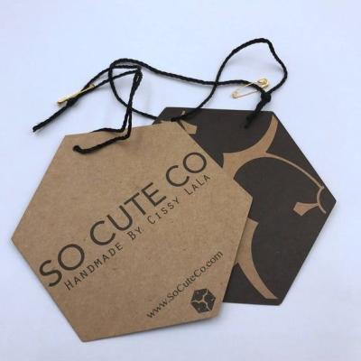 China Viable Custom Logo Cardboard Paper Hang Tags Apparel In Casual Dresses for sale