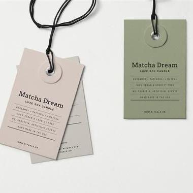 China Eco - Friendly Hang Tags For Clothing Clean Logo Thick Paper Hang Tags for sale