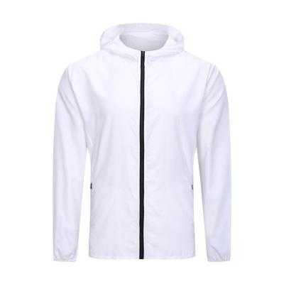 China New anti-static sports coat men's leisure breathable quick-drying thin outdoor running fitness hooded coat for sale