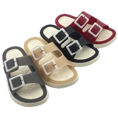 China PVC Waterproof Sandals For CHILDREN Servo Air Blow Slipper With Two Buckles for sale