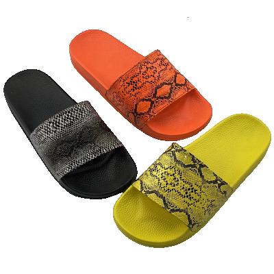 China Fashion Trend JELLY SHOES FOR LADIES Servo AIR BLOW SLIPPER WITH SNAKE SKIN PU UPPER for sale