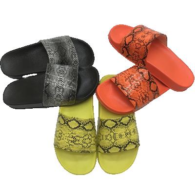 China Fashion Trend JELLY SHOES FOR LADIES Servo AIR BLOW SLIPPER WITH SNAKE SKIN PU UPPER for sale