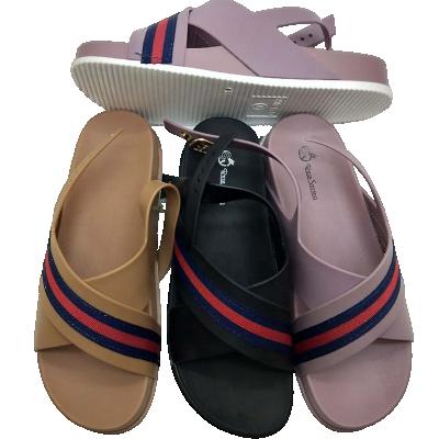 China Fashion trend CLASSIC CROSS STRAPS JELLY SHOES FOR LADIES Servo AIR KNOCK SANDAL for sale