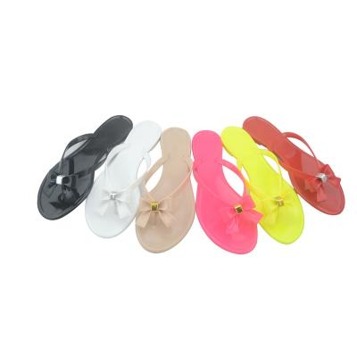 China 2021 New Fashion Trend Women's Slippers Custom Made PVC Flip Flops Beach Slippers for sale