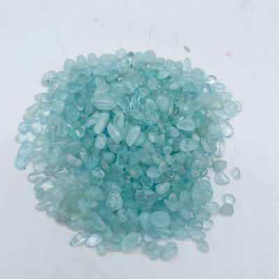 China China Wholesale Natural Aquamarine Gravels Healing Crystal Stones Tumbles Quartz Home Decor Course for sale