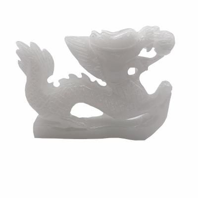 China 2022 China fengshui jade natural white dragon healing stone wholesale for home decoration for sale