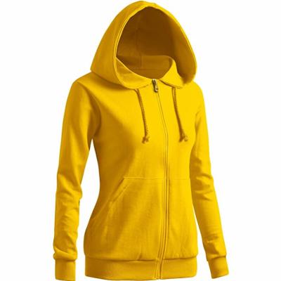 China High Quality Custom Women's Hoodies Long Sleeve Casual Hoodie Zipper-up Solid Color Basic Hoodie For Women for sale