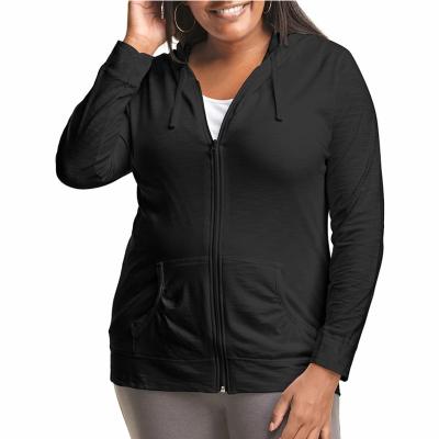 China Anti-Wrinkle Hot Sale Oversized Blank Hoodies For Women Women Sweatshirt Plus Size Tank Top Full-Zip Hoodie for sale