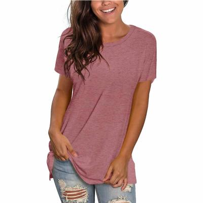 China Wholesale Anti-Wrinkle Women's Loose Fit T-Shirts Short Sleeve Summer Tops Casual Workout Yoga T-shirts Tops for sale