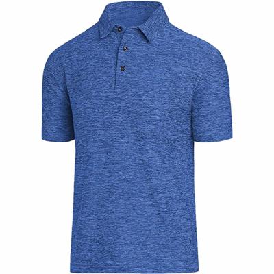 China Factory High Quality Men's Breathable 5% 95% Polyester Spandex Sports Plain Polo Shirts Solid Color Knitted Polo Shirt For Men for sale