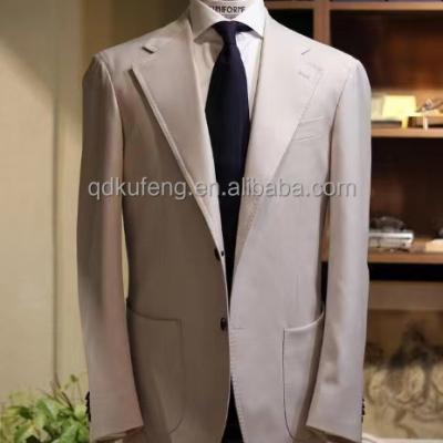 China New Design Anti-Wrinkle New Design Mens Letter Net Notch Lapel 2 Pieces Custom Made Men's Tailor Canvas Suits With CMT Price for sale