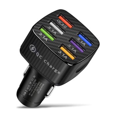 China 2022 New Product New Product Car Charger 15A 6 Ports Multi Pad QC 3.0 High Speed ​​Universal Fast Charging Adapter For Mobile Phones for sale