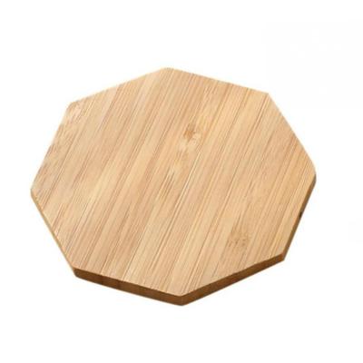 China Hot Selling Mobile Phone Amazon Wooden Radio Charging Pad Qi Certified Bamboo Wireless Charger For iPhone 13 pro Samsung Max for sale