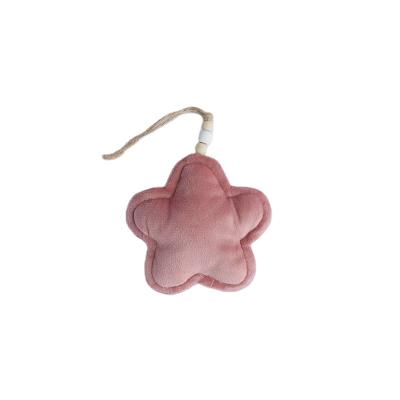 China Hot Selling Christmas Tree Ornament Christmas Tree Bauble Hanging Decoration Plush Velvet Star Christmas Star Decoration for sale