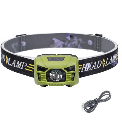 China Wave Hand Control On/Off Bright Head Torch Led Headlight Body Motion Sensor Headlamp Induction USB Rechargeable Headlight Torch Lamp For Operation for sale