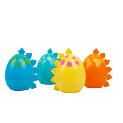 China Light Up Hot Sales 4ct Plastic Dinosaur Eggs Easter Party Decoration Light Up Muti Color Simulation Eggs for sale