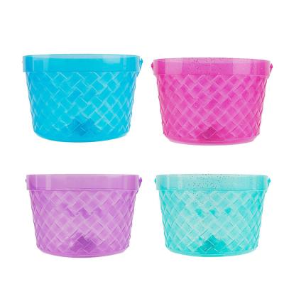 China Viable Hot Sales Plastic Easter Storage Basket Gift Baskets For Decorative Light Up Basket With Handle for sale