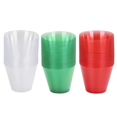 China 8.8oz Disposable 260ml Party Drink Cup Customized Reusable Plastic Cups 24pcs for sale