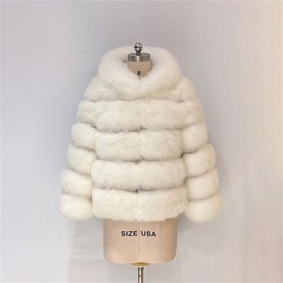 China 2022 Winter Fox Hooded Luxury Fur Coat High Quality Warm Custom Made Customizable Reversible True for sale