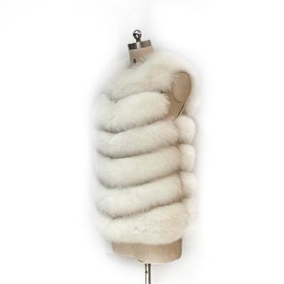 China Wholesale Fox Winter Luxury Warm Sleeveless Jacket Fur Vest Long Service/Heat Ladies Coat For 2021 for sale