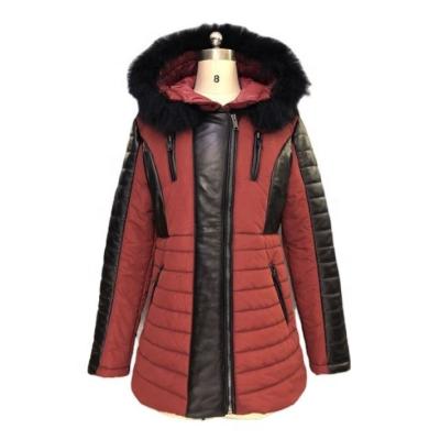 China Pique 2022 New Leather Detachable Hood Down Stripper Jacket Women Trendy Fox Fur Winter Jackets Long for sale