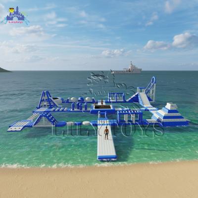 China 0.9mm PVC LILYTOYS Inflatable Water Park Water Games Water Park Amusement Park Equipment for sale