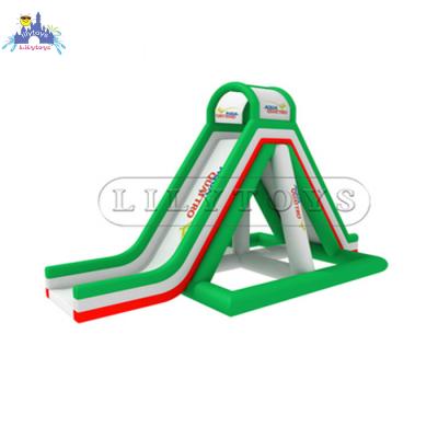 China 0.9mm PVC Tarpaulin Inflatable Water Slide Large Inflatable Aqua Slide For Water Park Inflatable Floating Water Slide for sale