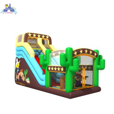 China 0.55-0.6mm PVC Inflatable Kids Dry Slide For Garden Inflatable Outdoor Dry Slide for sale