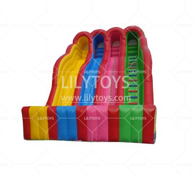 China PVC Customized Large Inflatable Toy Rainbow Large Inflatable Slide , Outdoor Colorful Inflatable Slide for sale