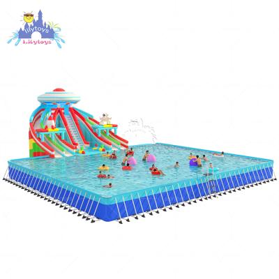 China Outdoor Inflatable Water Park Frame Inflatable Playground Ad Water Theme Park For Sale for sale