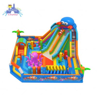 China Ad Customized Inflatable Fun Park Kids Theme Park Air Inflatable Playground for sale