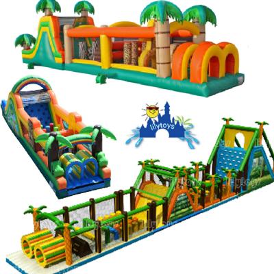 China Large Comb Obstacle Course Eco-friendly Funny Inflatable Party Rentals Inflatable Obstacle Course For Team Events for sale