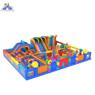 China Customized 2022 PVC lilytoys 2022 latest big inflatable amusement park bounce park 22x22m for adult children for sale