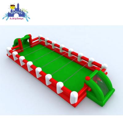 China PVC Lilytoys Inflatable Foot Ball Court Football Playground For Kids And Adults for sale