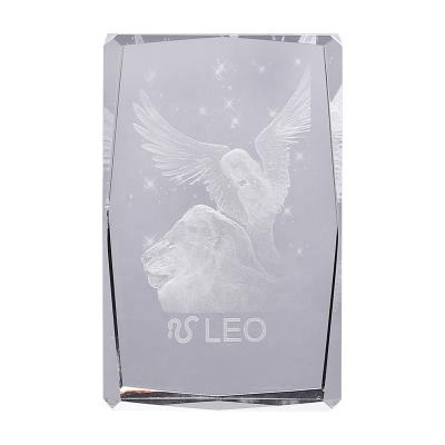 China Europe Laser Customized 5*5*8CM Crystal Blank Cube For 3D Image Engraved for sale