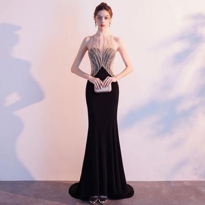 China Hot Sale Women's Amazon Long Dress Off The Shoulder Maxi Long Dress Fishtail Bag Hip Mermaid Dress Breathable Elegant Cocktail Party for sale