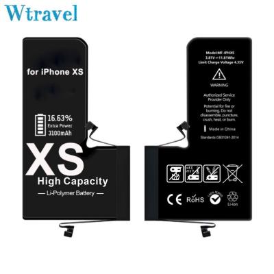 China Cell Phone 3010mAh Lithium Battery For iPhone XS Real Capacity Mobile Phone Battery Replacement Factory Price for sale