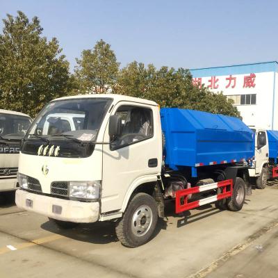 China 95hp 5cbm Hook Lift caminhão de lixo DONGFENG 4 tempos refrigerado a água à venda