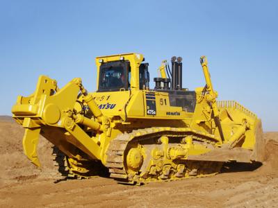 China Gelber Crawler-Bulldozer D475A-5E0 Komatsu-Bulldozer Geräuscharm zu verkaufen