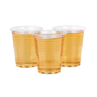 China Single Wall Manufacturer 7oz clear plastic cups disposable transparent PP plastic drinking cup holiday wedding party cups for sale