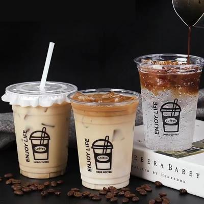 China Single Wall clear disposable plastic cups PET custom plastic cups 20oz custom plastic cups with lids wholesale for sale