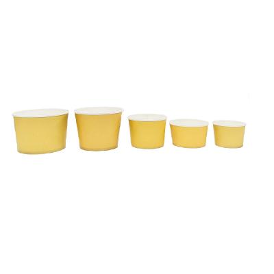 China Greaseproof Disposable Eco Friendly Custom Print Take Out Fast Food Containers Package Hot Soup Kraft Paper Cup With Lids for sale