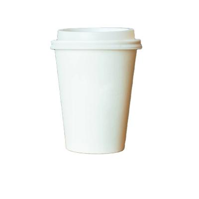 China Disposable Wholesale  disposable custom printed logo 8oz 10oz 12oz 16oz single wall paper cup with lid with holder for sale