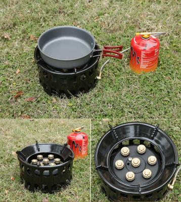 China Product Aluminum Alloy Mini Furnace Hiking Backpacking Cooking Automatic Hot Burner Portable Outdoor Camping for sale