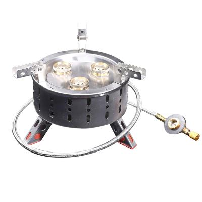 China Amazon Automatic Hot Sale Folding Mini Windproof Backpacking Camping BBQ Portable Gas Stove for sale